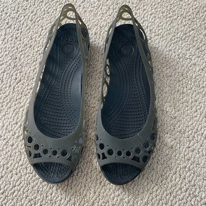 CROCS Flats with Peekaboo Toe 8